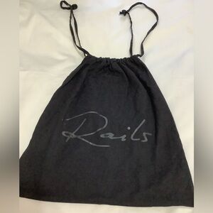 Rails Black Dust Bag 16” x 18”